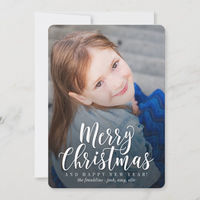 Classic Modern Holiday Card Christmas Card (Front)