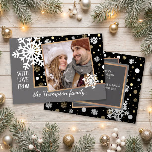 Classic Modern Love Holiday Seasons Greetings Postcard