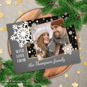 Classic Modern Love Holiday Seasons Greetings Postcard