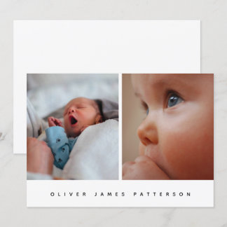 CLASSIC | Modern & Loving birth announcement card