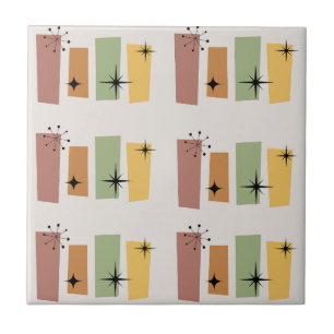 Classic modern midcentury 50s l Starburst Retro Tile