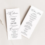 Classic Modern Minimal Minimalist Elegant Wedding Programme<br><div class="desc">This is a Classic Modern Minimal Minimalist Elegant Wedding Program!</div>