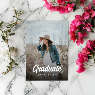 Classic Modern Photo Grid Graduation Party Invitation