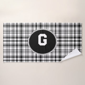 Classic Modern Plaid Bath Towel