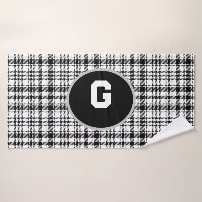  Classic Modern Plaid  Bath Towel (Bath Towel)