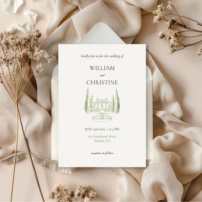 Classic Modern Script QR Code Wedding Invitation (Creator Uploaded)