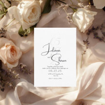 Classic & modern wedding invitation 