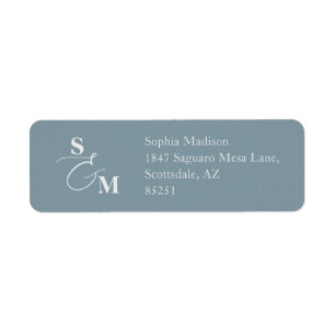 Classic Monogram Ampersand Wedding Return Address