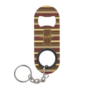 CLASSIC MONOGRAM BROWN GOLD HORIZONTAL STRIPE
