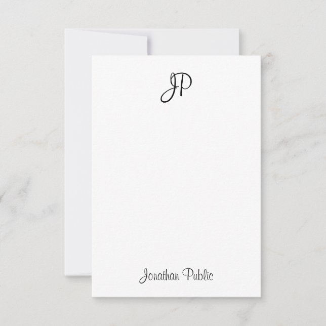 Classic Monogram Calligraphy Vertical Template (Front)