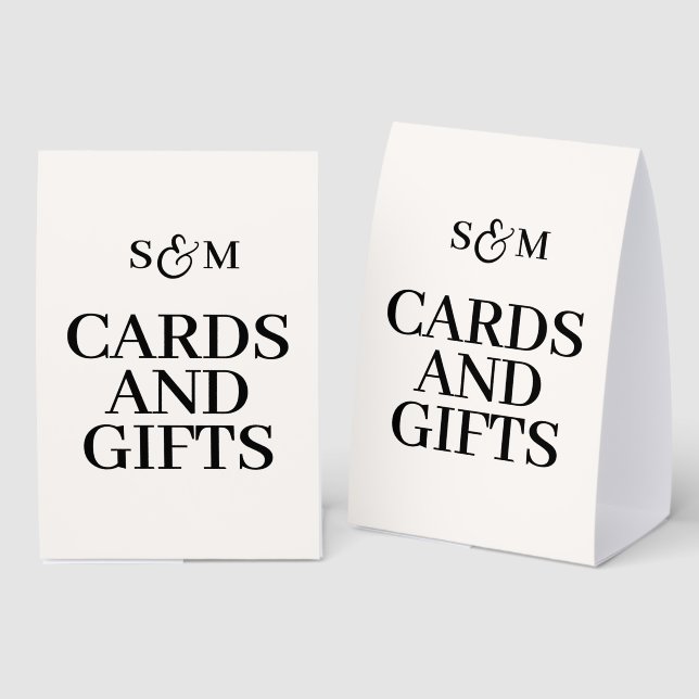 Classic Monogram Cards and Gifts Wedding (Front/Back)