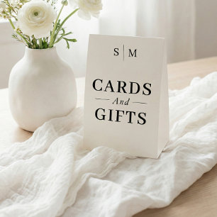 Classic Monogram Cards Gifts White Wedding