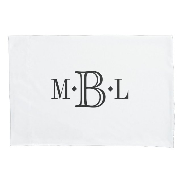 Classic Monogram Custom Pillow Case (Front)