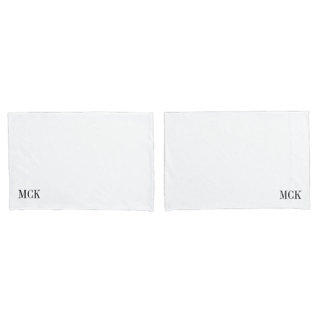 Classic Monogram Custom Pillow Case (Front-Set)