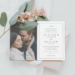 Classic Monogram Elegant Photo Wedding  Invitation<br><div class="desc">This Classic Monogram Elegant Photo Wedding Invitation features a simple frame,  customisable text and portrait photo. Click the Edit button to customise this design.</div>