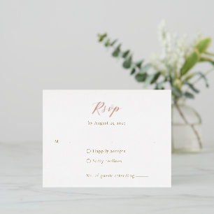 Classic Monogram Elegant Wedding Foil RSVP Card