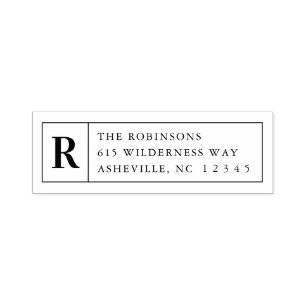 Classic Monogram Family return address Self-inking Stamp