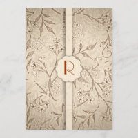 classic monogram floral luxury wedding invitations