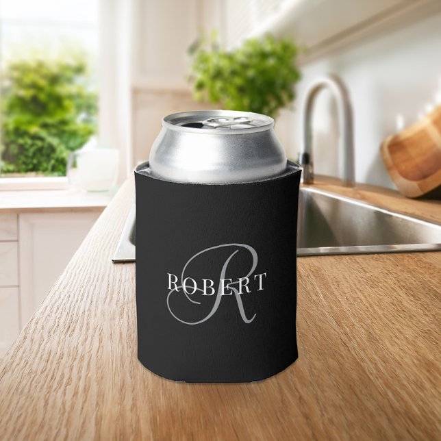 Classic Monogram Initial Name Can Cooler (Creator Uploaded)
