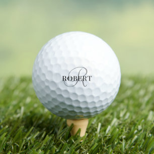 Classic Monogram Initial Name Golf Balls