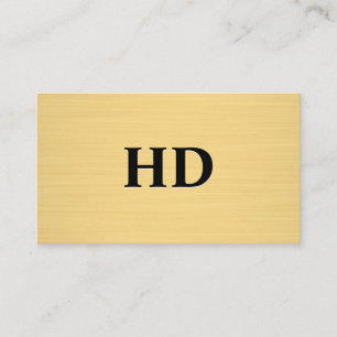 Classic Monogram Initials Gold Texture Business Card
