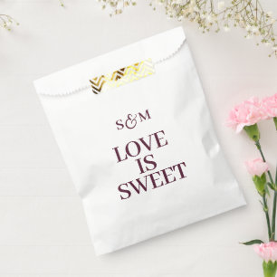 Classic Monogram Love is Sweet Wedding Favour Bags