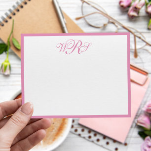 Classic Monogram Pink Card
