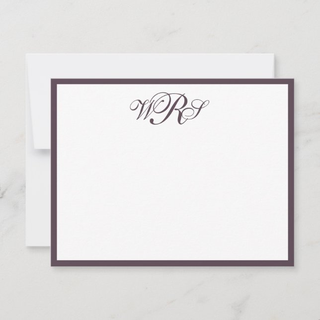 Classic Monogram Purple Card (Front)