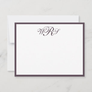 Classic Monogram Purple Card