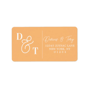 Classic Monogram Return Address Label