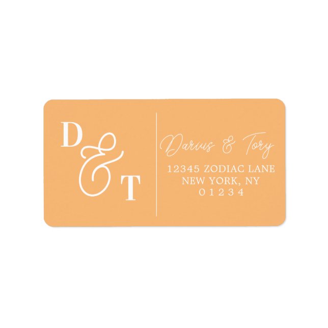 Classic Monogram Return Address Label (Front)
