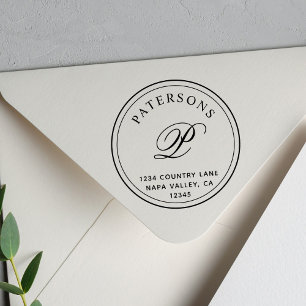 Classic Monogram Return Address Self-inking Stamp