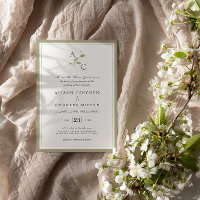 Classic Monogram Sage Green Wedding