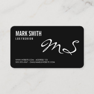 Classic Monogram (script type) Business Card