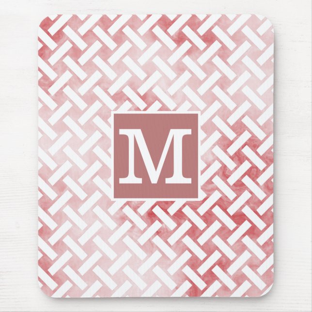 Classic Monogram Smokey Red Loose Weave II Mouse Mat (Front)