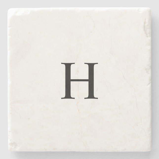 Classic Monogram Stone Coaster (Front)
