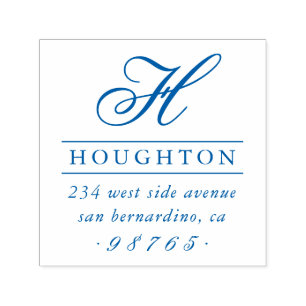 Classic Monogram Typography Return Address Self-inking Stamp