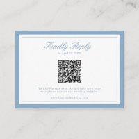 Classic Monogram Wedding QR Code RSVP Card