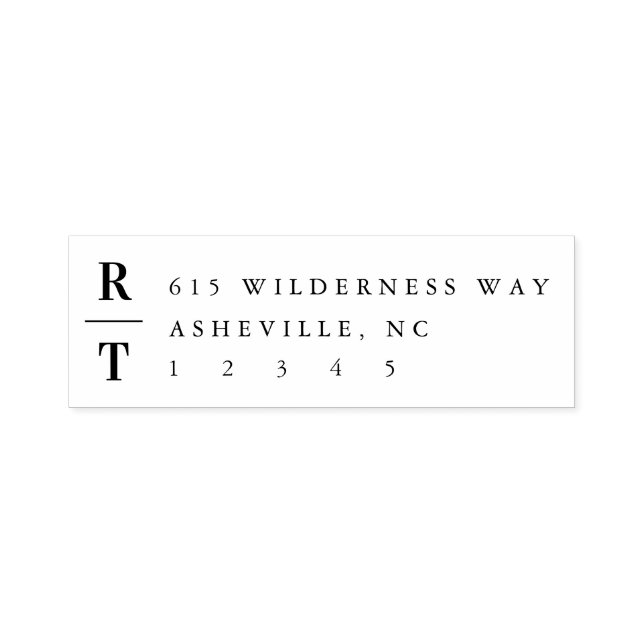 Classic Monogram Wedding Return Address Self-inking Stamp (Design)