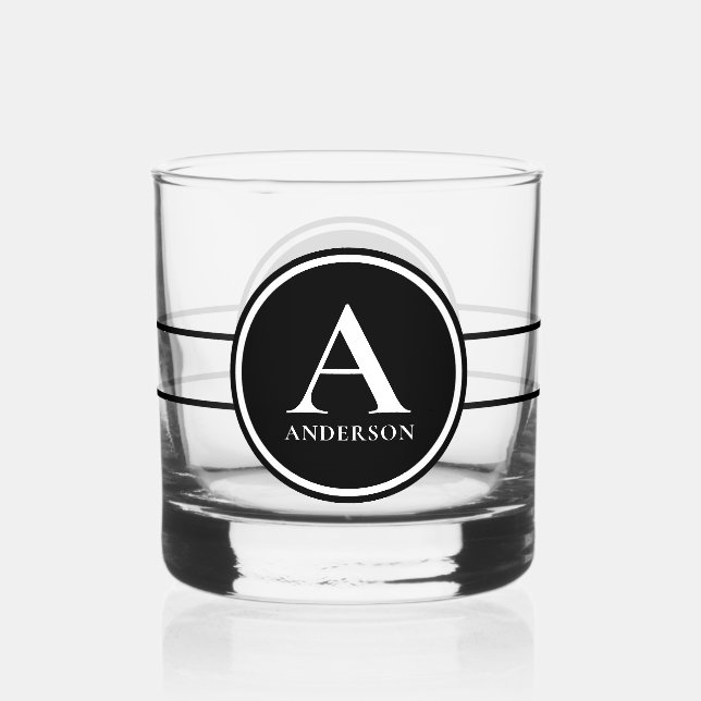 Classic Monogram Whiskey Glass (Front)
