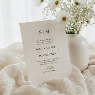 Classic Monogram White QR Code 4 Photo Wedding