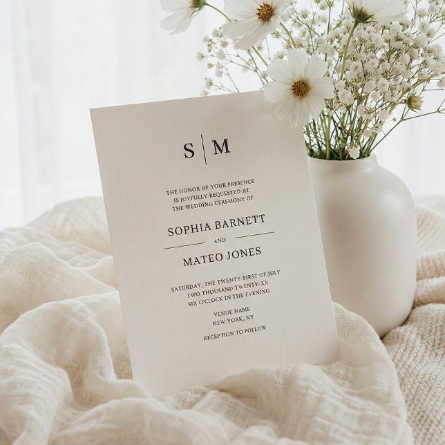 Classic Monogram White QR Code 4 Photo Wedding (Creator Uploaded)