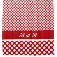 Classic Monogrammed Red & White Polka Dot