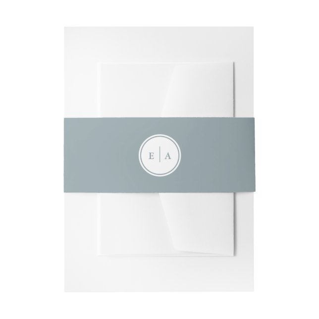 Classic Monograms Silver Belly Band Invitation Belly Band (Front Example)
