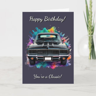 Classic Mopar Muscle Car Birthday Card