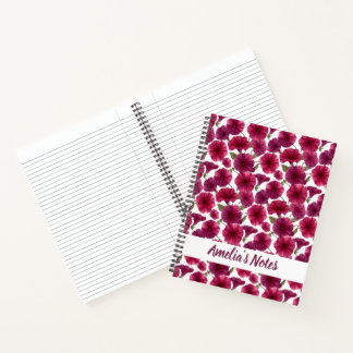 Classic Morning Glory Pattern Name Notebook