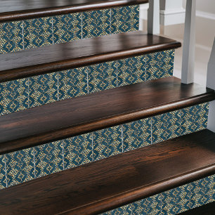 Classic Moroccan Damask – Deep Blue & Gold Tile