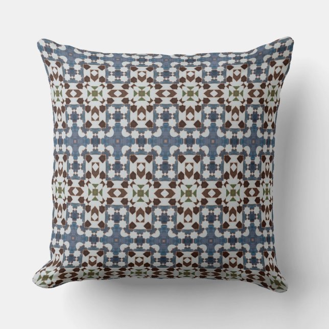 Classic Moroccan Geometric Decorative Patterns Cushion (Front)