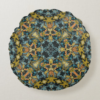 Classic Moroccan Geometric Decorative Patterns Round Cushion