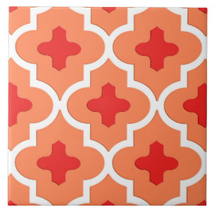 Classic Moroccan Tile, Mandarin Orange Tile